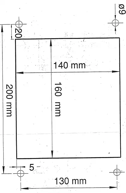 schneider施耐德drill template for floor mounting pillar for PLM54 _65